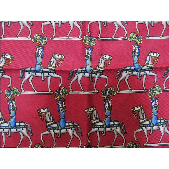 Hermes Red and Blue Artificiers Scarf - Picture 6 of 12